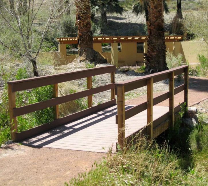 A Foot Bridge and Trail  Backgrounds
