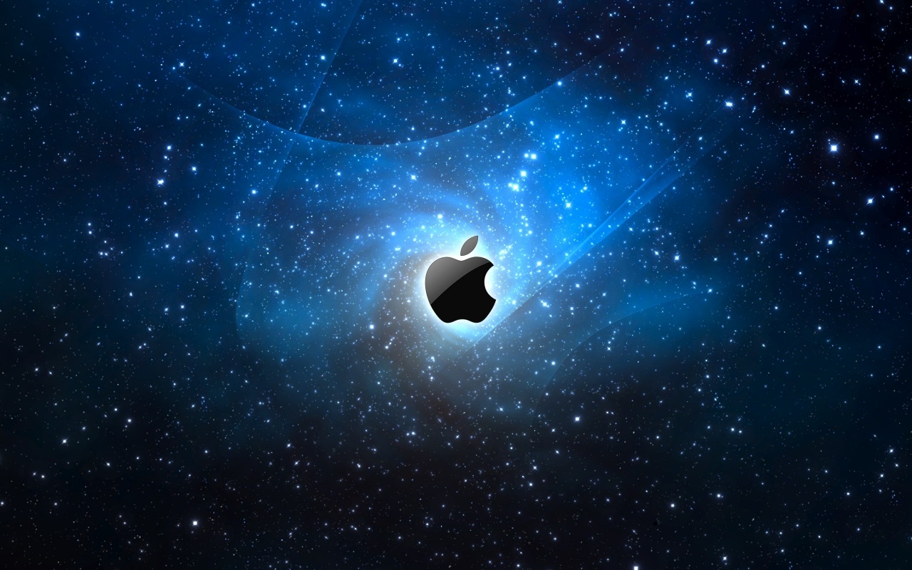 Apple In Digital Space Backgrounds