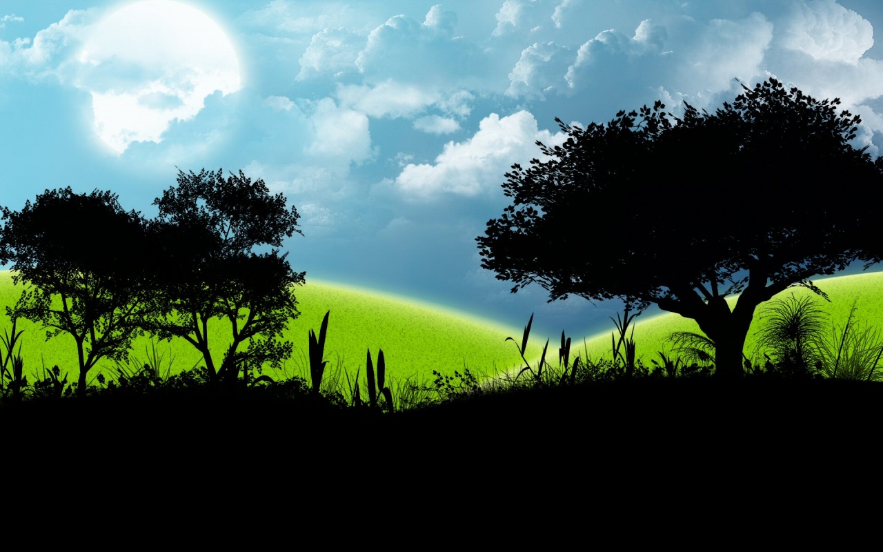 Artificial Black Green Nature Backgrounds