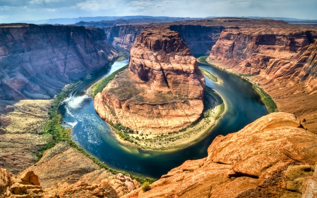 Canyons Round Flow River Backgrounds