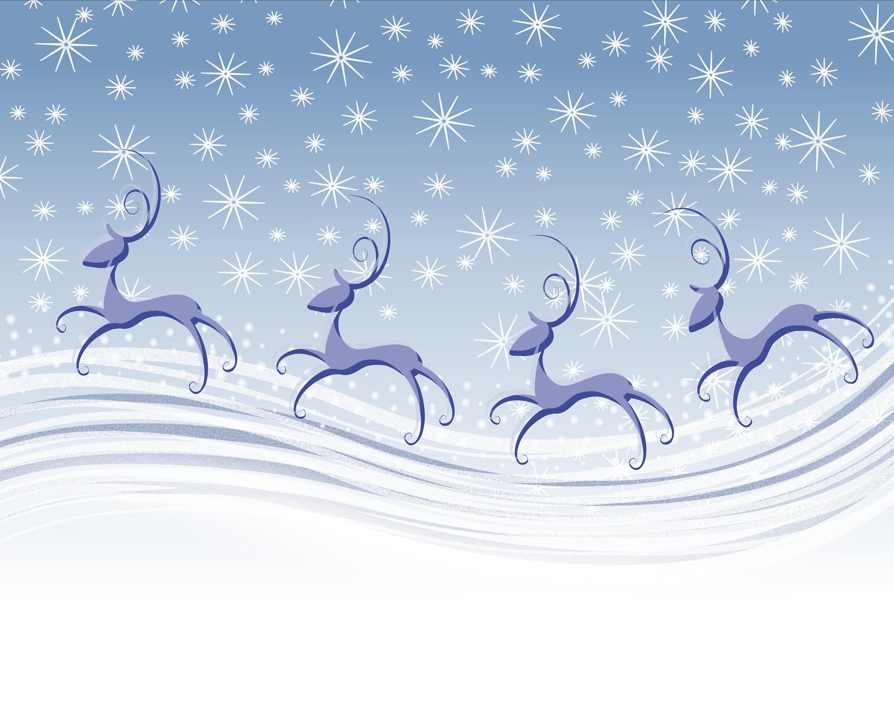 Christmas Design with Deer Backgrounds