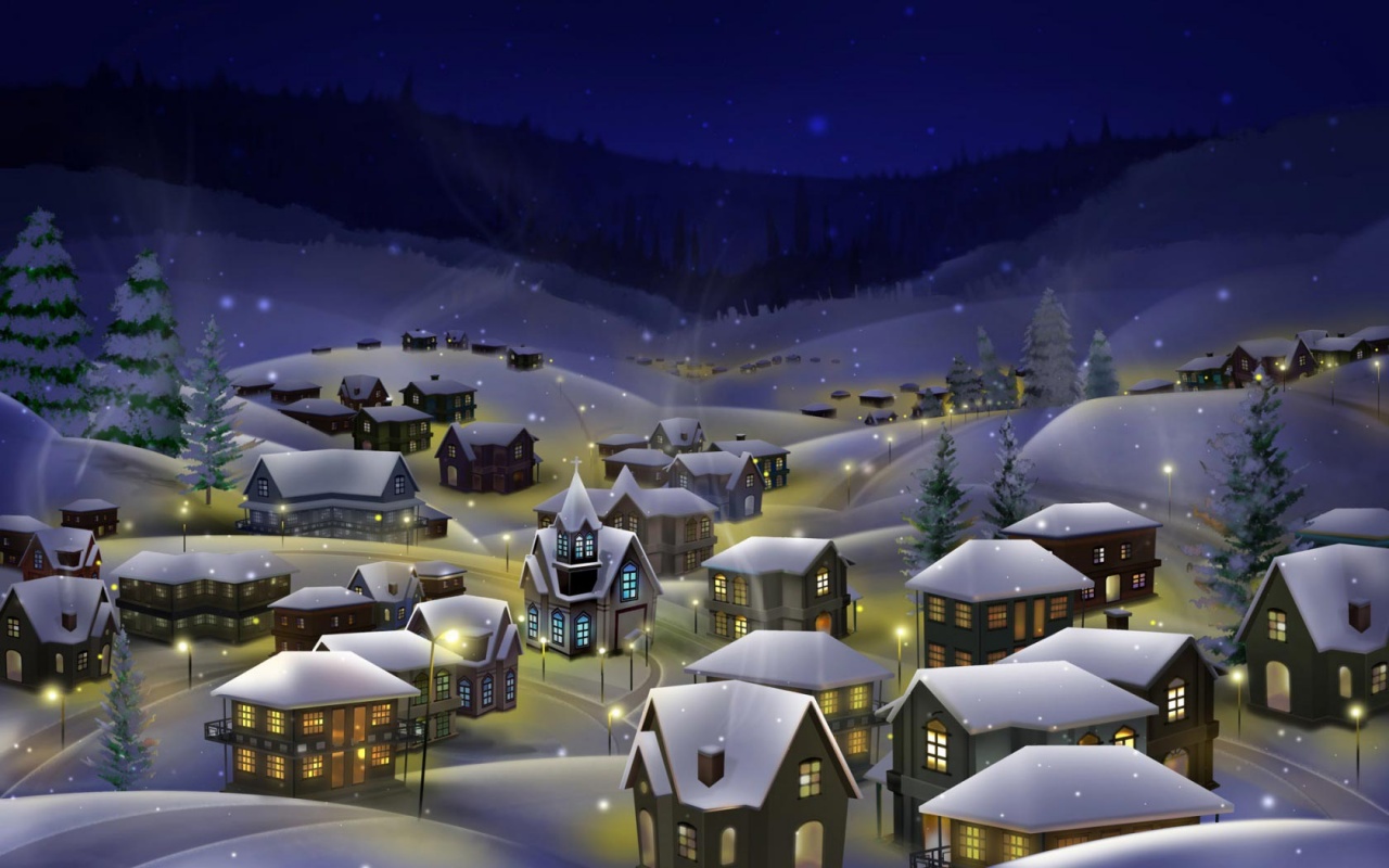 2012 Christmas Winter Night Backgrounds