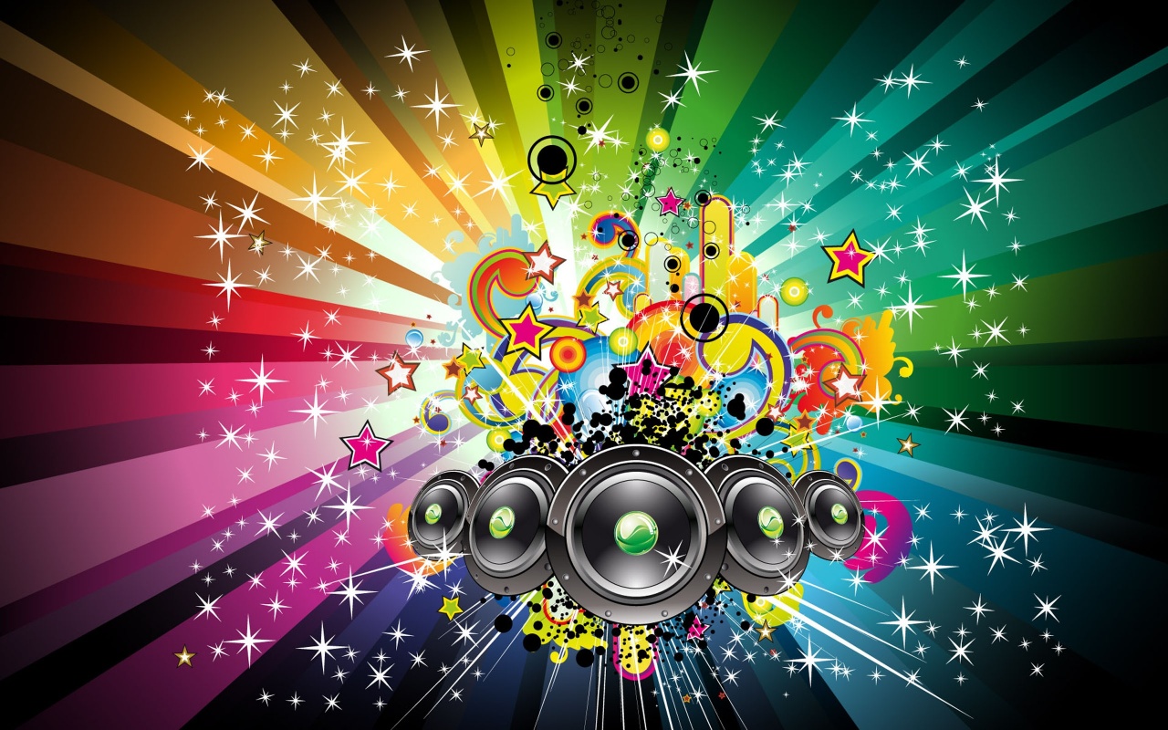 Digital Sound Music Speakers Backgrounds