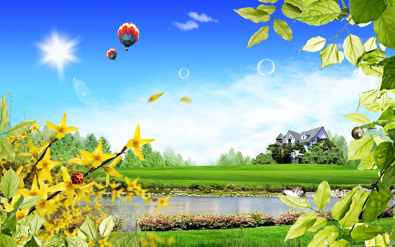 Fantasy Home Of Peace Backgrounds