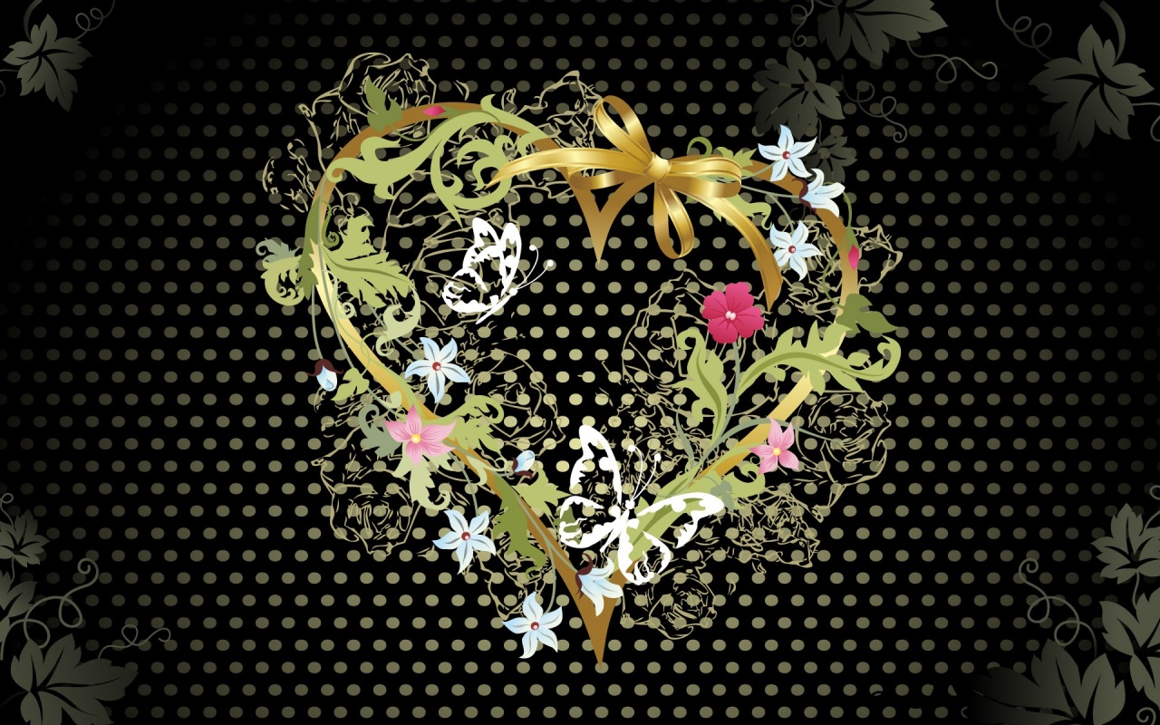 Flower Heart Design Backgrounds