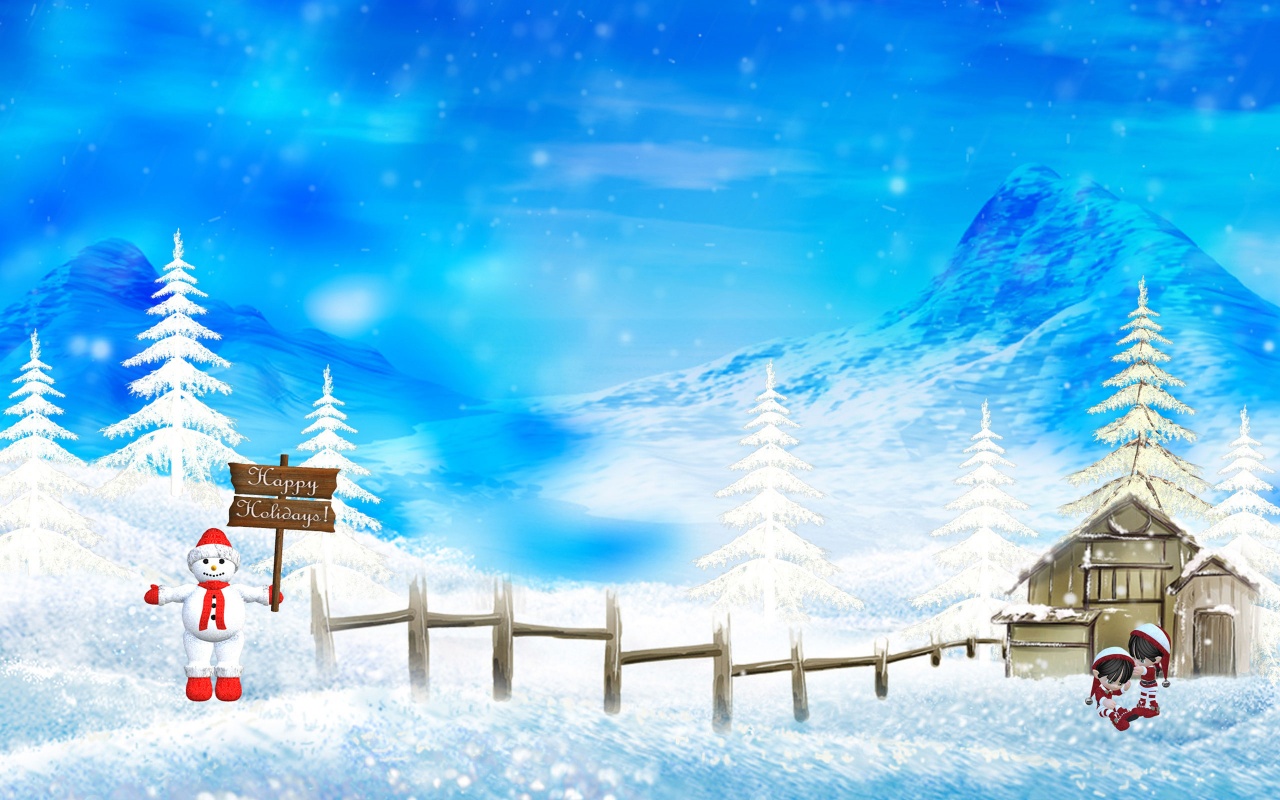 Happy Christmas Winter Holidays Backgrounds