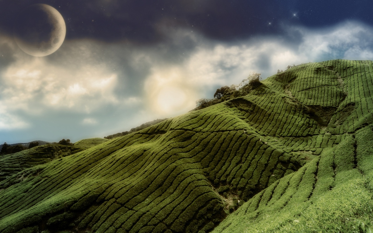 Hills Clouds Cover Backgrounds