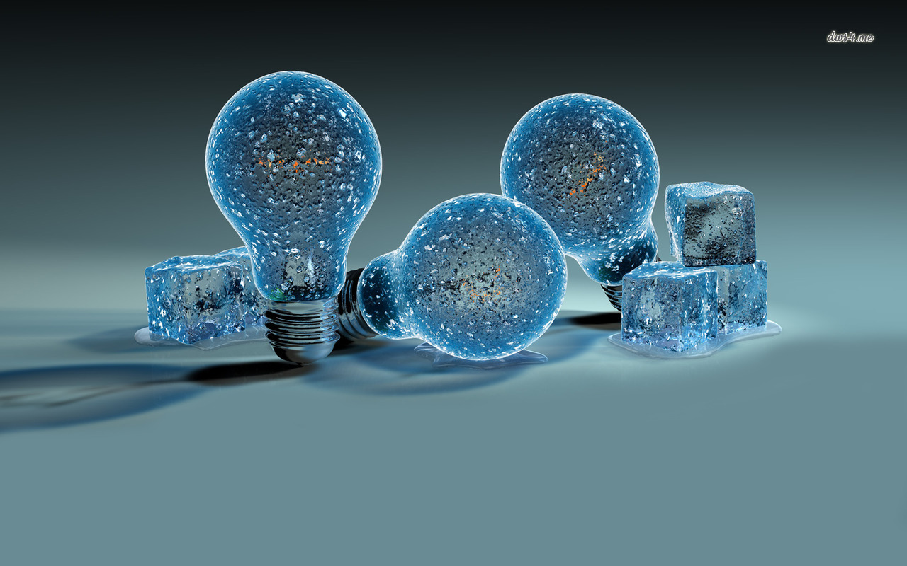Ice Cubes and Ice Bulbs Backgrounds