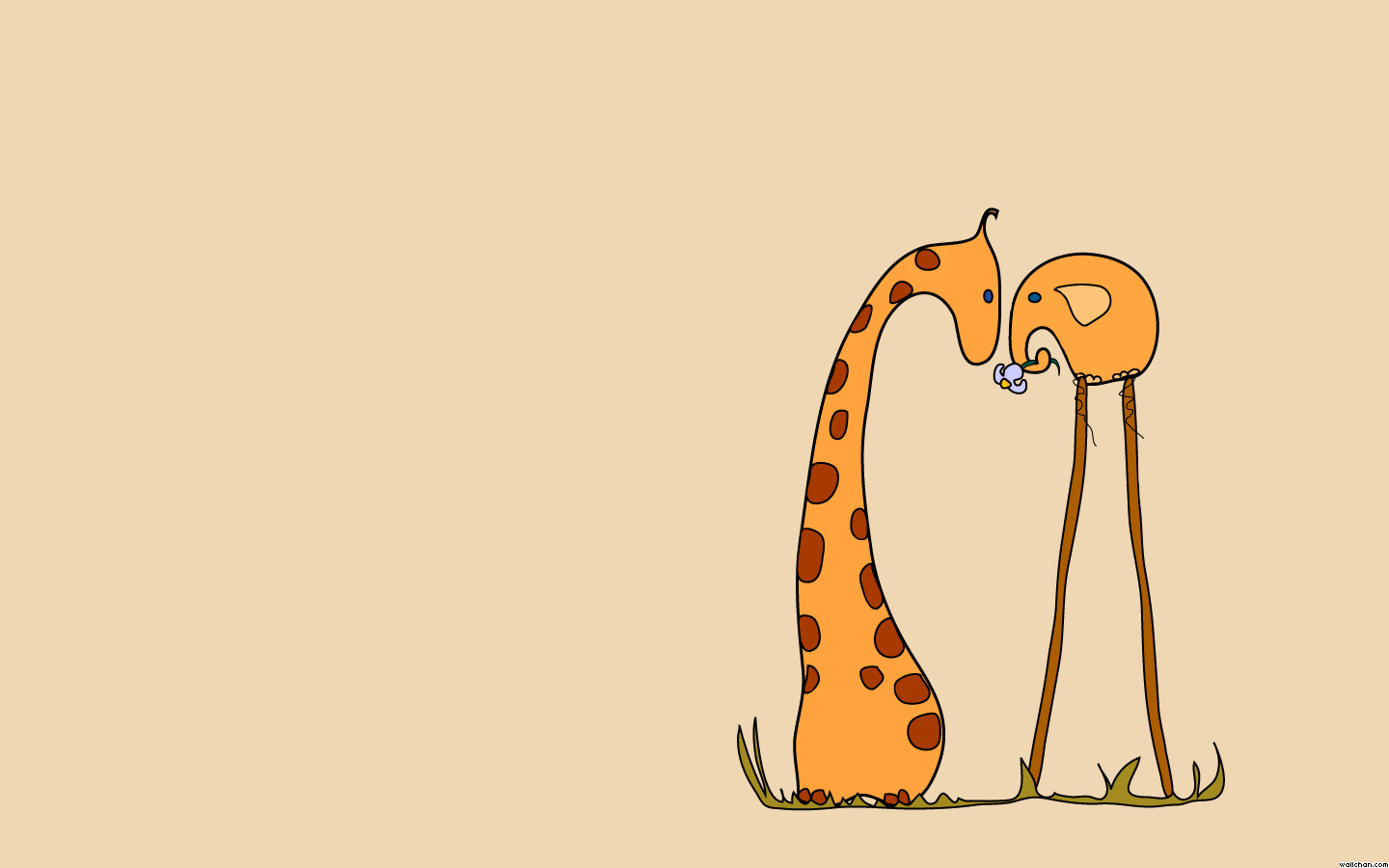 Love Giraffe Elephant Backgrounds