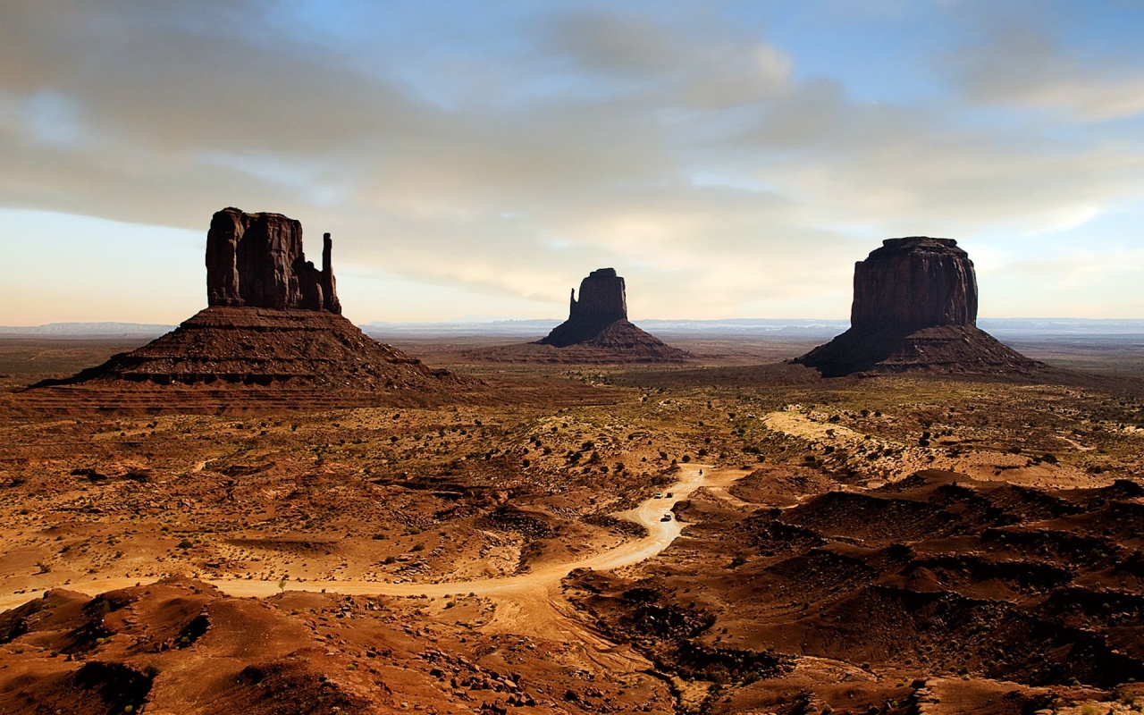 Road To American Desert Backgrounds