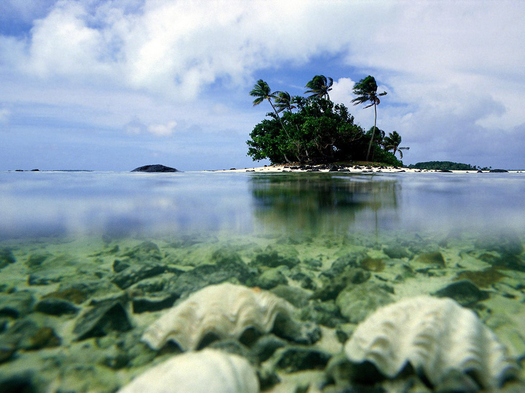 Scenery Islands South Aitutaki Pacific Backgrounds