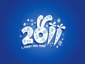 2011 New Year Blue Backgrounds