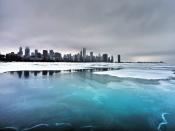 Cold Winter City Water Backgrounds