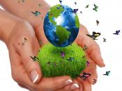Green World In Hand Backgrounds