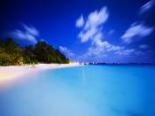 Maldives Beach At Eve Backgrounds