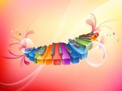 Rainbow Colour Rhythmic Piano Backgrounds