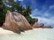 Seychelles Beach Rocks Backgrounds