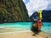 Thailand Beach Boat Backgrounds