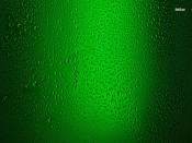 Waterdrops on Green Glass Backgrounds