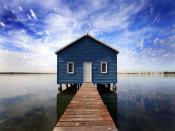 Lonesome House In Waterscapes Backgrounds