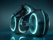 Tron Legacy Blue Light Cycle Background